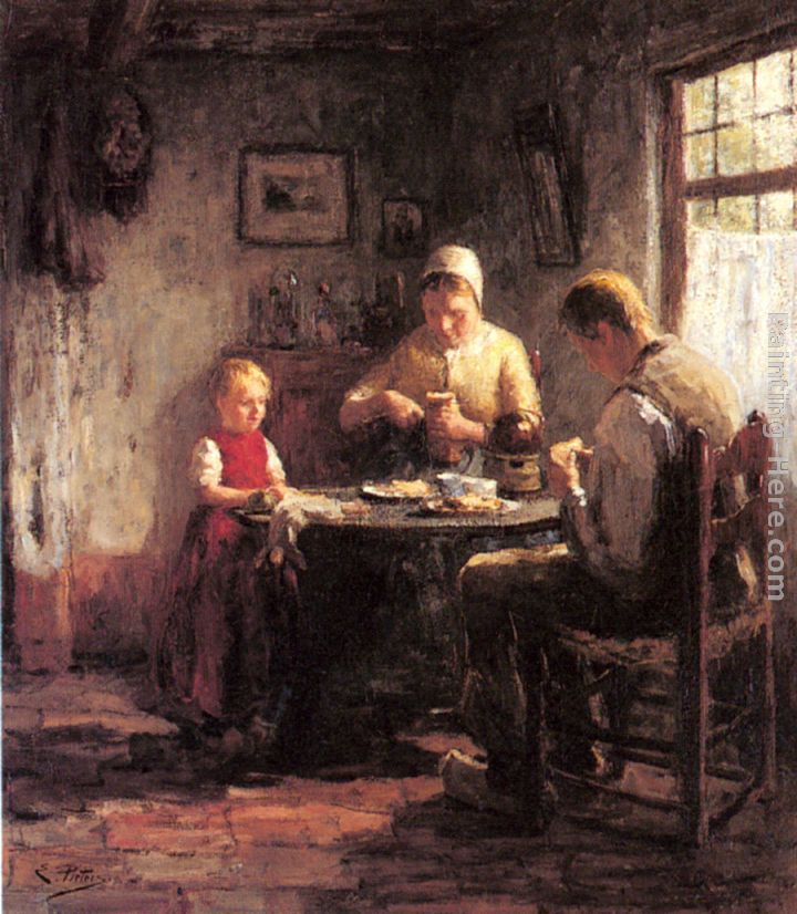 The Afternoon Meal painting - Evert Pieters The Afternoon Meal art painting